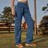 Women's Jeans Plain Full Length milk white Fall