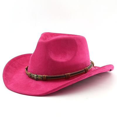 Men's Sun Hat Cowboy Hat Fedora Trilby Hat Black Camel Woolen Vintage Style Fashion 18th Century State of Texas Daily Theme Party Solid / Plain Color Sunscreen Cosplay