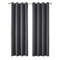 Rojia Blackout Curtains 51 Inch Length 2 Panels Set Thermal Insulated Long Curtains& Drapes 2 Burg Room Darkening Grommet Grey Curtains for Living Room Bedroom Window W39 x L51 Inch