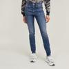 Skinny-fit-Jeans G-STAR "3301 Skinny Wmn", Damen, Gr. 26, Länge 30, blau (medium aged), Denim/Jeans, Obermaterial: 92% Baumwolle, 7% Elastomultiester, 1% Elasthan, casual, skinny fit, Jeans, mit Stretch