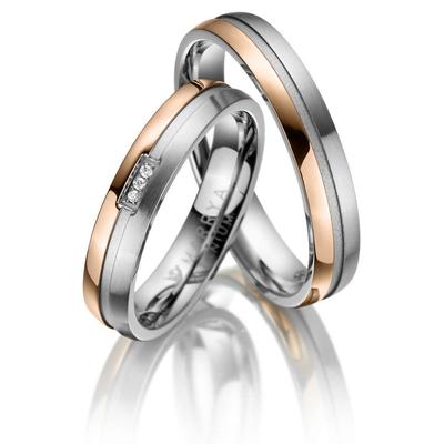 Partnerring MARRYA "Titan Ringe Trauringe Eheringe Partnerringe" Gr. 60, gold (damen ring, gold, silber), Fingerringe, D