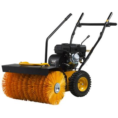 Benzin-Kehrmaschine TEXAS "Handy Sweep 690TG", gelb (baumarkt), Einachser, inkl. Schneeschild, Sammelbehälter und LED Li