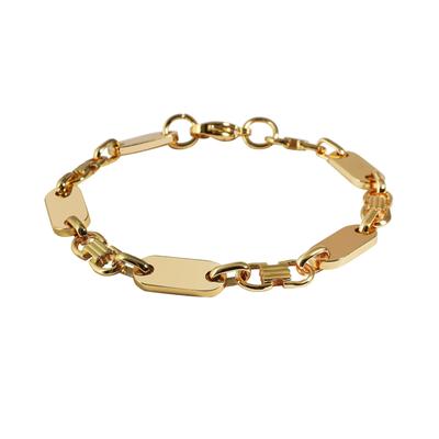 Edelstahlarmband ADELIA´S "Damen Armband aus Edelstahl 19 cm", gold, Armbänder, Damen, 19, Edelstahl