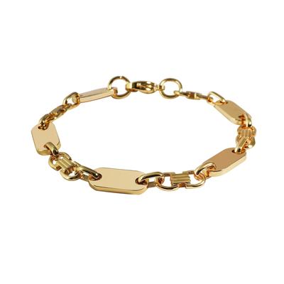 Edelstahlarmband ADELIA´S "Damen Armband aus Edelstahl 19 cm", gold, Armbänder, Damen, 21, Edelstahl