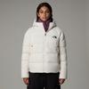 Daunenjacke THE NORTH FACE "W HYALITE DOWN HOODIE - EU", Damen, Gr. M (38), weiß (weiß dune), Steppware, Obermaterial: 100% Nylon. Wattierung: 80% Daunen, 20% Federn, unifarben, sportlich, hüftlang, hoch geschlossener Ausschnitt, Langarm Raglanärmel...
