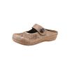 Clog FRANKEN-SCHUHE, Damen, Gr. 37, grau (taupe), Lederimitat, sportlich, Schuhe