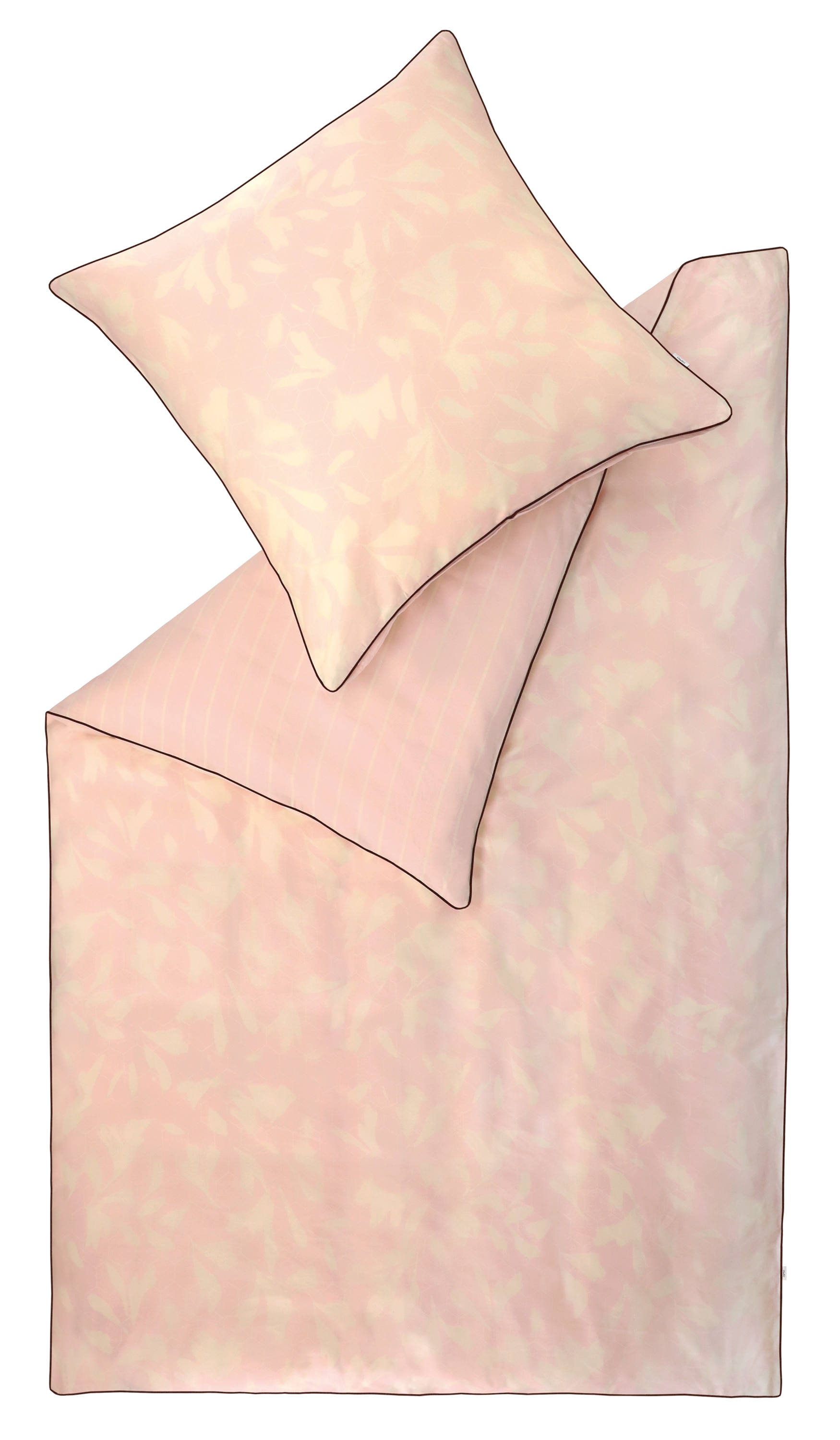 Bettwäsche ESPRIT "Noel", rosa (rosé), B/L: 135cm x 200cm, 1 Stk., 1 Stk., Satin, B/L: 80cm x 80cm, 2 Stk., Satin, Obermaterial: 100% Baumwolle, Bettwäsche, aus beständigerer Baumwolle Image