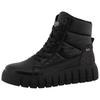 Schnürboots TOM TAILOR, Damen, Gr. 41, schwarz, Textil, Lederimitat, unifarben, Glitzer, modisch, Schuhe, Keilstiefelette, Plateauboots mit Reißverschluss