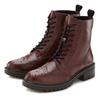 Schnürboots LASCANA, Damen, Gr. 42, rot (bordeaux), Obermaterial: 100% Schafsleder. Futter: 75% Textilmaterial, 25% Schafsleder. Decksohle: 100% Synthetik. Laufsohle: 100% Synthetik, unifarben, modisch, Schuhe, Schnürstiefelette, Ankle Boots, Leder,...