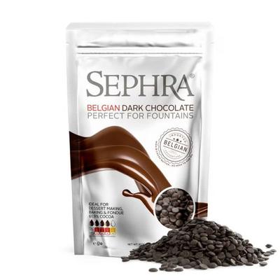 Sephra 20001 Belgian Dark Semi-Sweet Couverture Fondue Chocolate, Fountain Ready, 2 lb Bag