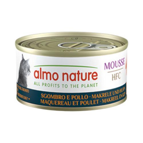 Sparpaket: 24x70g Almo Nature HFC Cat Mousse Makrele und Huhn Katzenfutter nass