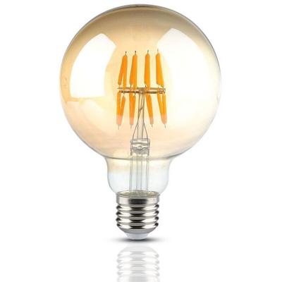 V-tac - LED-Glühbirne E27 8W G95 Filament Amber 2200K Image