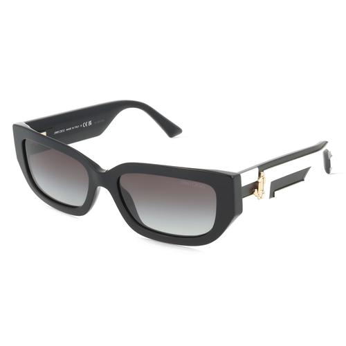 Jimmy Choo JC5017 Damen-Sonnenbrille Vollrand Eckig Acetat-Gestell, schwarz