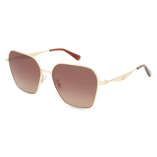 Coach HC7168 Damen-Sonnenbrille Vollrand Eckig Metall-Gestell, gold