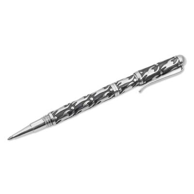 Writer's Spirit,'Hand Crafted Sterling Silver Ink Pen by Balinese Artisans'