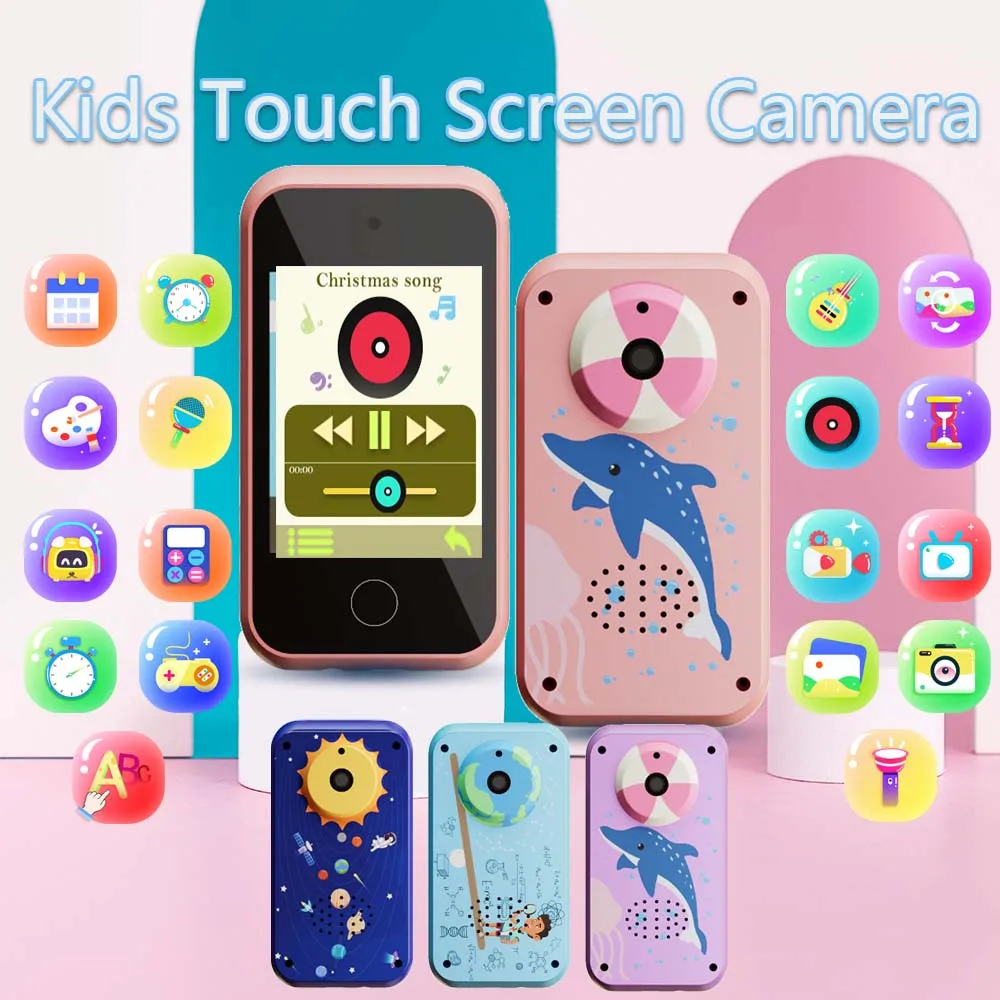 Kids Smart Phone Toys for Toddler Cell Phones Toy with Touchscreen Camera MP3 Learning Smartphone Childrens Fake Cellphone