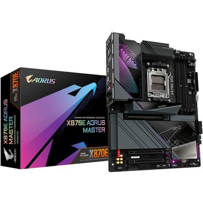 GIGABYTE Mainboard "X870E AORUS MASTER Mainboard - Unterstützt AMD Ryzen 9000 CPUs, 16+2+2", schwarz, B:35,00cm H:8,00cm T:29,50cm, Mainboards
