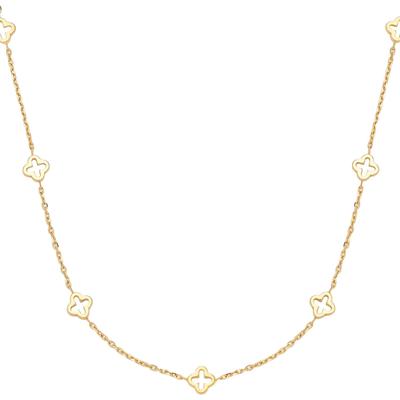 Kette ohne Anhänger CIAO BY LEONARDO "Halskette Janna CIAO, 023898, 023940", gold (gelbgoldfarben), Halsketten, Damen, Edelstahl, L: 47cm B: 6mm, B:6mm Image