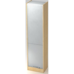 Hammerbacher Rollladenschrank Solid 5OH BxTxH 50x40x200,4cm Griff BM Ahorn/Silber Image