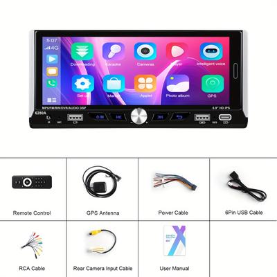 TEMU Nhopeew 2gb+64gb For Andriod 13 Double Din 6.9 Car Car Wireless Carplayer& Wireless Gps Fm Rds Rear Ahd & Mic (optional)