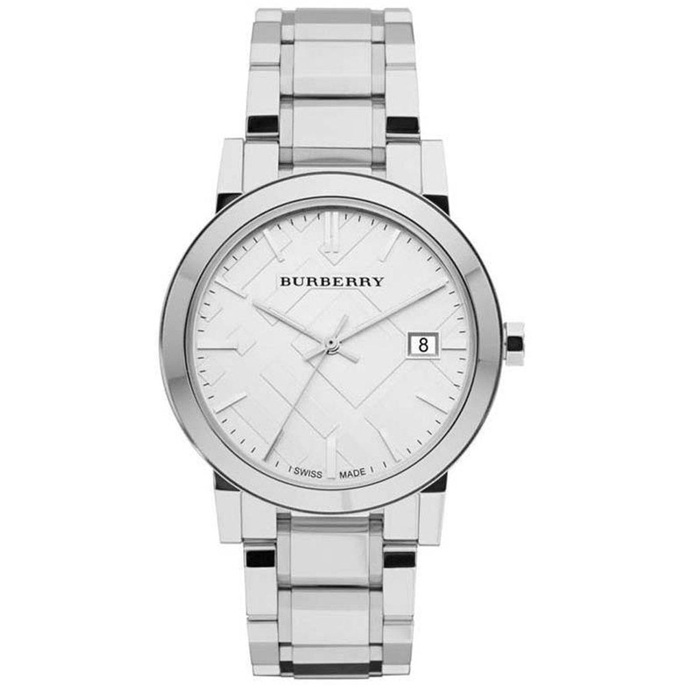 Burberry BU9000 Silbernes Zifferblatt Edelstahl Unisex Uhr Image