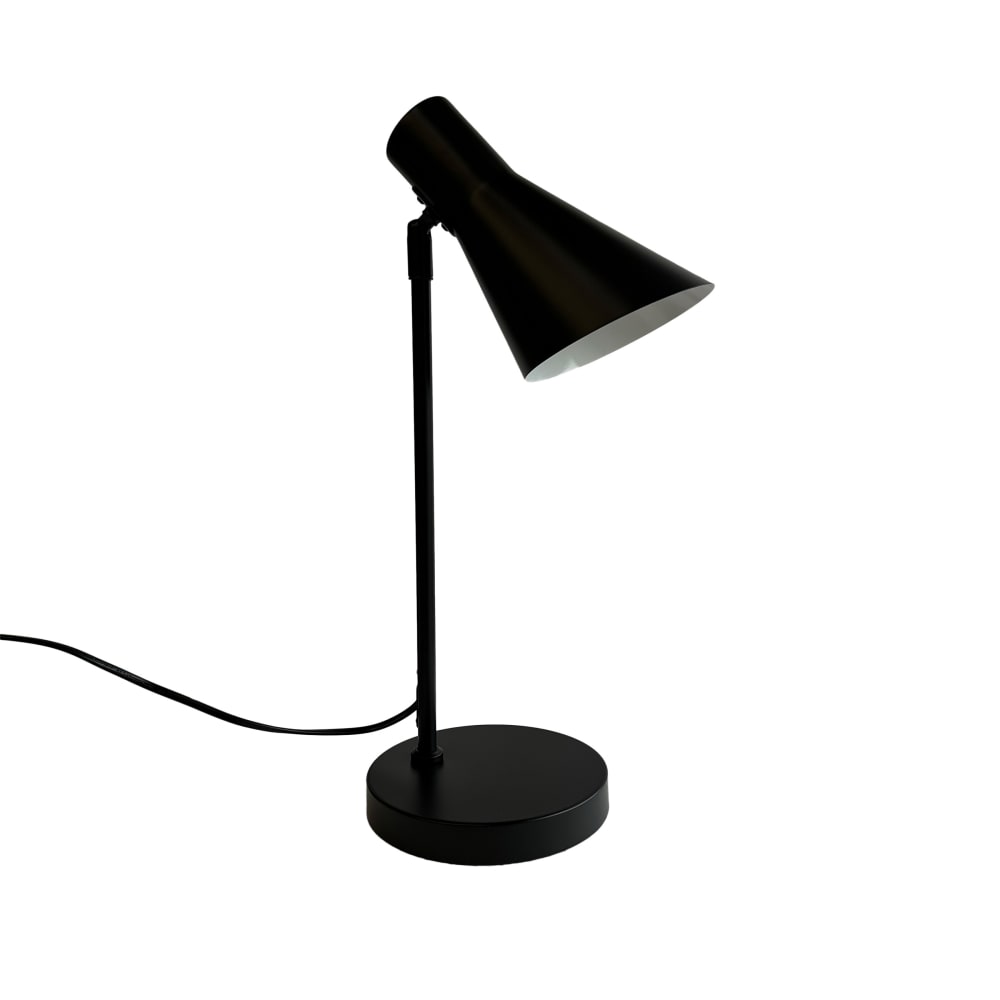 Lampe à poser en métal noir mat