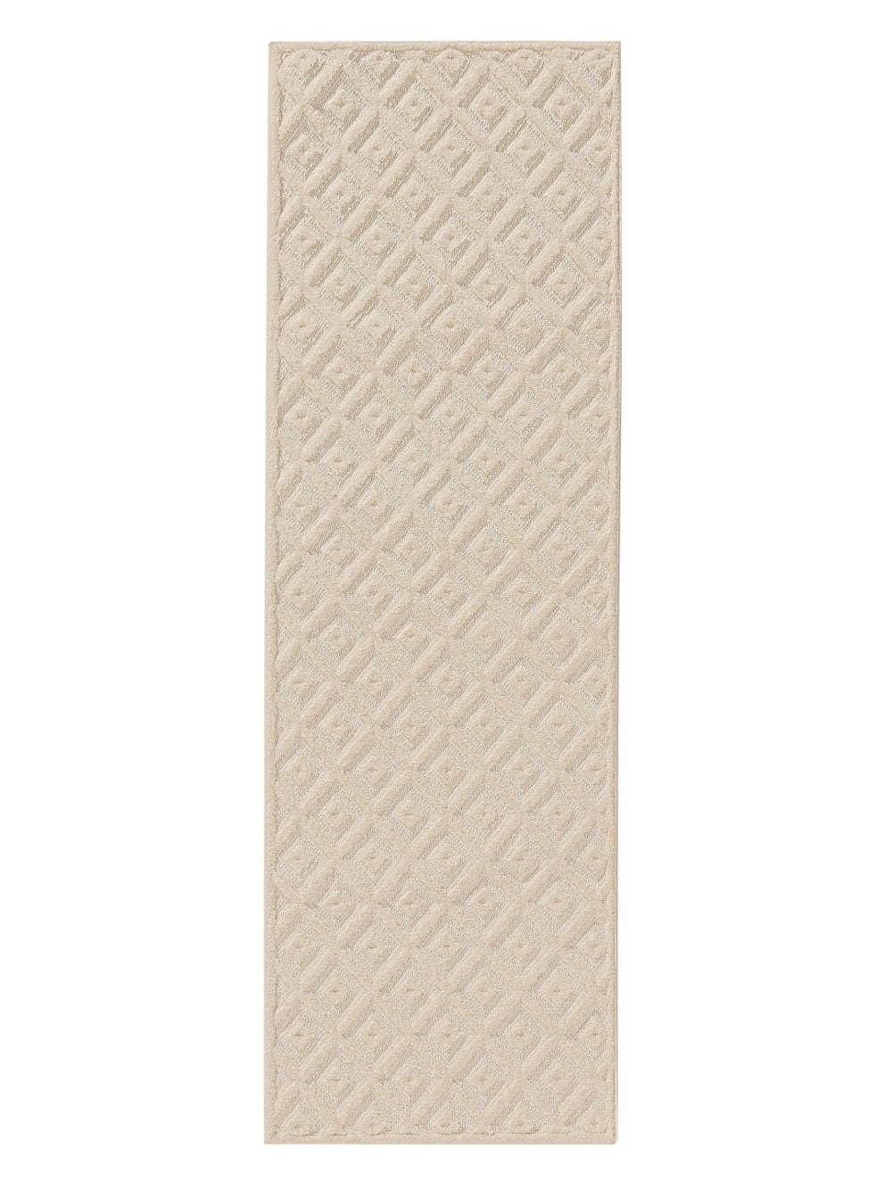 Tapis de couloir crème 70x200