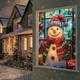 decorazioni per finestre di Natale, tenda in tessuto con vetrate colorate e pupazzo di neve, poster di film, decorazione per porte e finestre per la casa di Natale, adesivi per finestre, decalcomanie