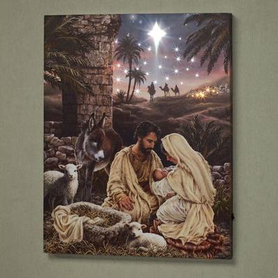 Jesus Is Lord Lighted Canvas Wall Art Multi Warm , Multi Warm