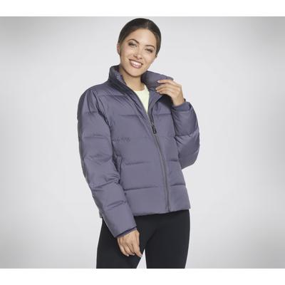 Skechers Women's GO SHIELD Jacket Top | Size 2XL | Purple/Charcoal | Polyester