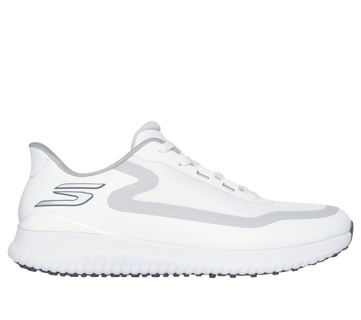 Skechers Men's Slip-ins: GO GOLF Flight Shoes | Size 10.0 | White/Gray | Synthetic/Textile
