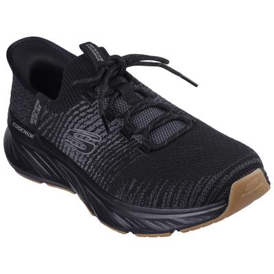 Slip-On Sneaker SKECHERS "Edgeride - Raygo", Herren, Gr. 41, schwarz, Textil, sportlich, Schuhe, Schlupfschuh, Freizeits