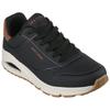Sneaker SKECHERS "UNO-SUITED ON AIR", Herren, Gr. 40, braun (schwarz, braun), Lederimitat, Veloursleder, sportlich, Schuhe, Freizeitschuh, Halbschuh, Schnürschuh mit modischer Keilsohle