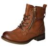 Winterboots MUSTANG SHOES, Kinder, Gr. 37, braun (cognac used), Lederimitat, used, casual, Schuhe, Schnürboots, Stiefelette, Blockabsatz, mit Reißverschluss