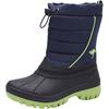 Winterstiefel KANGAROOS "K-Ben", Damen, Gr. 31, blau (navy, lime), Synthetik, Textil, sportlich, Schuhe, Snowboots, Winterboots, Winterschuhe, wasserabweisend