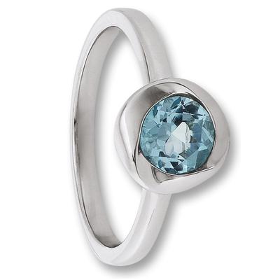 Silberring ONE ELEMENT "Blau Topas Ring aus 925 Silber" Gr. 56, silber, Fingerringe, Damen, 56, Silber 925 (Sterlingsilber), Damen Silber Schmuck Image
