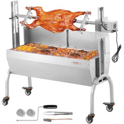 Vevor - Lammgrill, Spanferkelgrill, Spießbratengrill, 90 kg rollbarer BBQ-Holzkohle-Spießgrill für