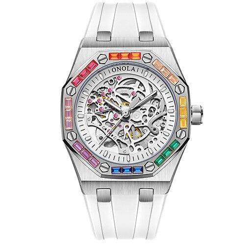 Onola Uhr Top-Marke Luxus Sport Herren Armbanduhr wasserdicht automatische mechanische Uhren