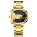BESTWIN Herren Quarz Uhr Mode Freizeit Geschäfts Armbanduhr Kalender wasserdicht Dekoration Stahl Uhr
