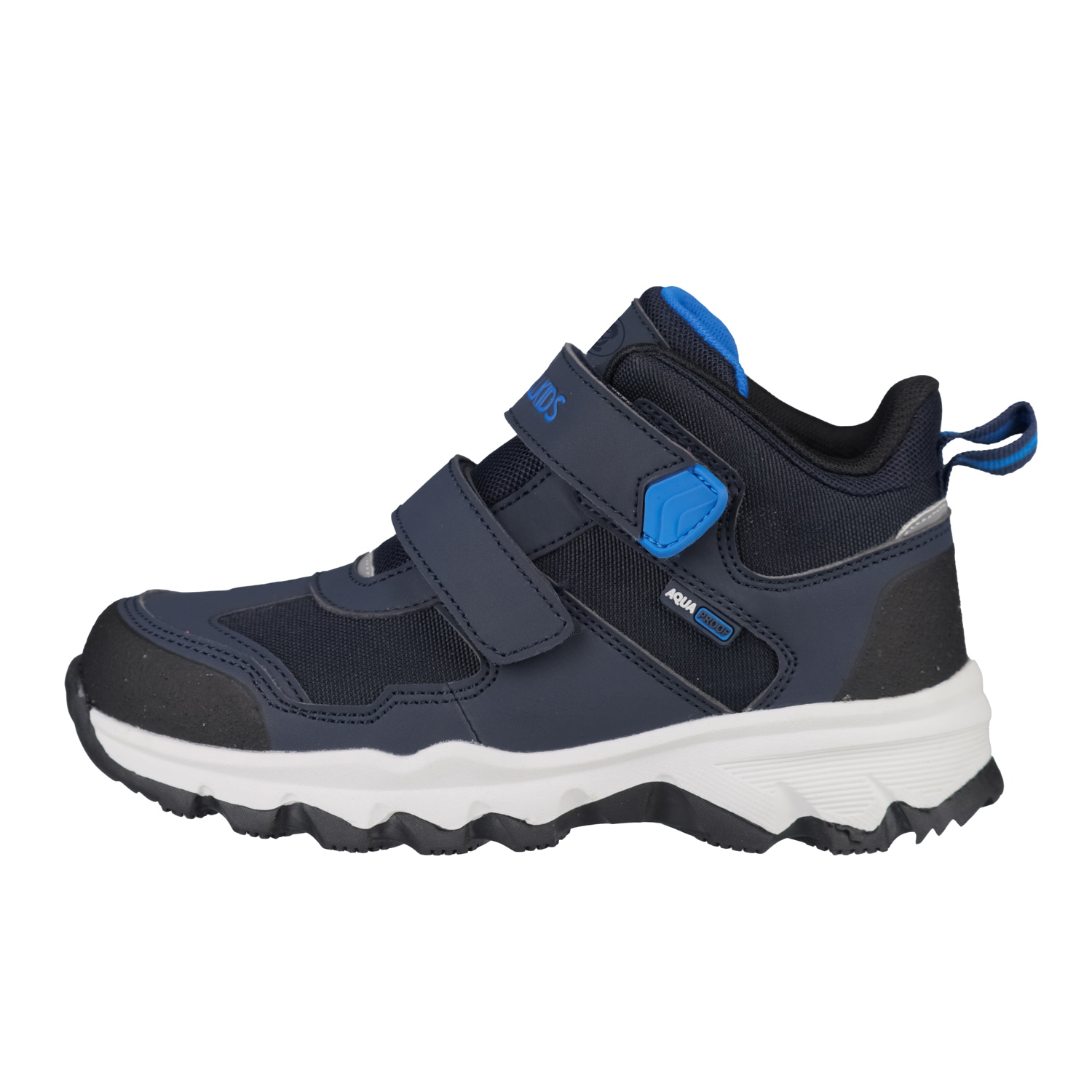 Outdoorschuh TROLLKIDS "KIDS KJERAG HIKER", Gr. 35, blau (navy, medium blau), Synthetik, mehrfarbig, Schuhe, wasserdicht, Klettverschluss, reflektierende Details Image