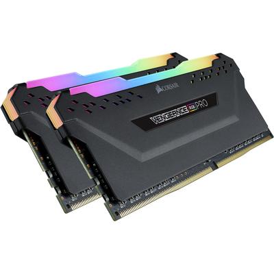 CORSAIR PC-Arbeitsspeicher "VENGEANCE RGB PRO 32 GB (2 x 16 GB) DDR4 DRAM 3.600 MHz C18", schwarz, 32 GB Kit (2x 16 GB), 3600 MHz, Arbeitsspeicher Image