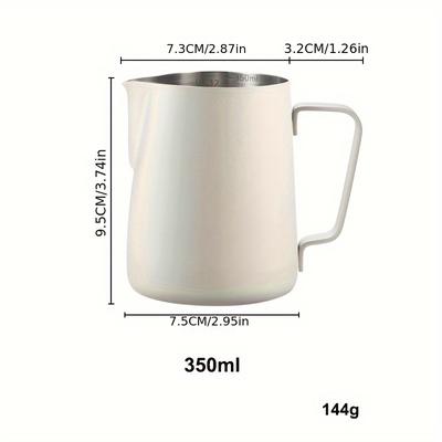 TEMU 1pc Stainless Steel Milk Frothing Pitcher 12oz/20oz - Espresso, Cappuccino & Latte Art | Ideal Gift For Coffee Enthusiasts | Cozy Use, Coffee Bar Accessories Image