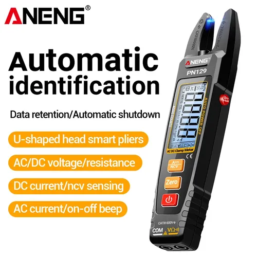 ANENG PN129 pince multimètre intelligente en forme de U 4000 points multimètre AC/DC 600V tension