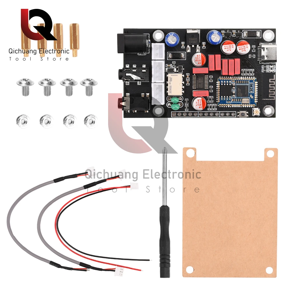 DC8-24V APTX HD QCC5125 LDAC Adattatore Wireless Bluetooth 5.1 Scheda Ricevitore DAC Scheda di Decodifica Audio 16Bit/48Khz APTX LDAC