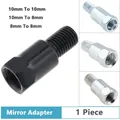 1pc Adattatori per specchietti moto M10 10MM M8 8MM Nero Argento Acciaio Adattatore per viti metalliche Specchi retrovisori Conversione Bullone Filettatura