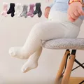 0-8 anni simpatiche neonate collant in maglia a trecce primavera autunno inverno calze di cotone collant traspiranti per bambine