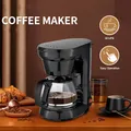 Macchina da caffè automatica a goccia da 750ml macchina da caffè semiautomatica italiana ad alta capacità macchina da caffè americana retrò per tè al latte
