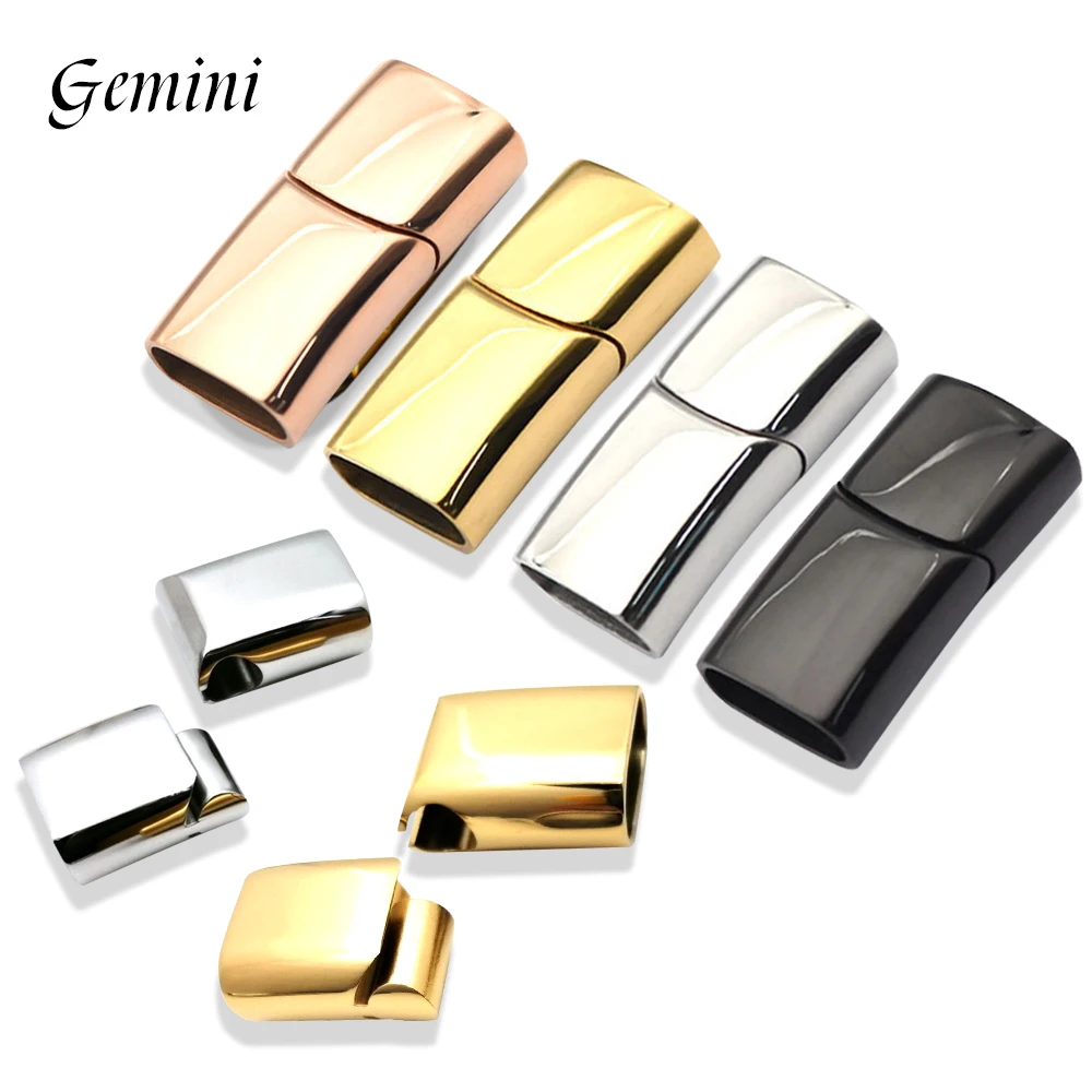 Chiusure magnetiche in acciaio inossidabile Foro 12*6mm 8*4mm 10*5mm per braccialetto in cordoncino di cuoio Magnete Fibbia in pizzo Creazione di gioielli fai da te Chiusura