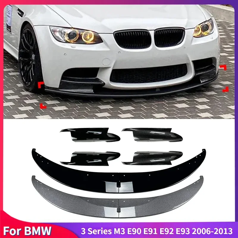 Per BMW Serie 3 M3 E90 E91 E92 E93 2006-2013 Auto Paraurti Anteriore Lip Splitter Diffusore Spoiler Accessori Auto Body Kit Tuning
