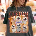 Bootleg vintage anni '90 Personalizza la maglietta del tuo cane Idee con nome personalizzato Il
